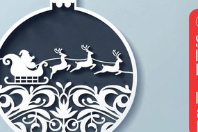 Σετ των 2 Intra απο ξύλο plywood 3mm-4mm πάχος Χριστουγεννιάτικο έλκηθρο Δίασταση 15x15 cm INTRAFABR-110902950