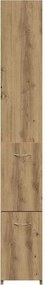 vidaXL Ντουλάπι μπάνιου Δρυς τεχνίτης 25x25x170 cm Κατασκευασμένο ξύλο