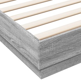 vidaXL Πλαίσιο Κρεβατιού Γκρι Sonoma 200x200 εκ. Επεξεργασμένο Ξύλο