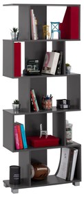 Bookcase from melamine  Grey 70x25x177 cm.