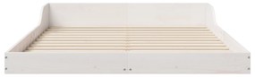vidaXL Σκελετός Κρεβατιού Λευκό 140 x 190 cm Μασίφ ξύλο πεύκου