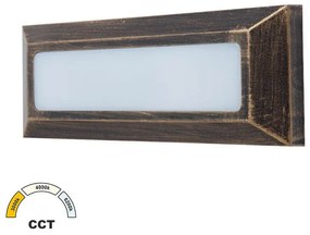 Adeleq Φωτιστικό LED Επίτοιχο PC Ορθογώνιο 4W CCT IP65 Ρουστίκ 3-976718