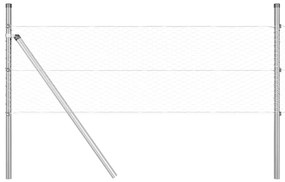 vidaXL Στύλος Περιφράξεων Ασημί 25 x 0,5 μ (25 mm δίχτυ) Ατσάλι