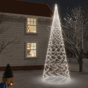 vidaXL Χριστουγεννιάτικο Δέντρο Με Ακίδα 3000 LED Ψυχρό Λευκό 800 εκ.