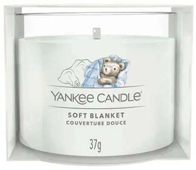 Κερί Αρωματικό Σε Βάζο Votive Signature Soft Blanket 1701452E 5,4x4,4cm White Yankee Candle Κερί