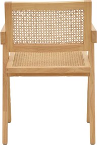 Πολυθρόνα Winslow pakoworld φυσικό rubberwood 52x59x79εκ