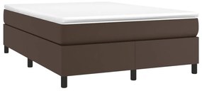 Πλαίσιο Κρεβατιού Boxspring Καφέ 140x200 εκ. Συνθετικό Δέρμα - Καφέ