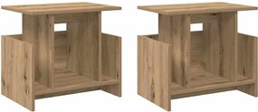 vidaXL Βάση TV 2 pcs Artisan Oak Επεξεργασμένο ξύλο