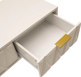 Κονσόλα Isla pakoworld χρώμα λευκό painting-χρυσό 80x39x74εκ