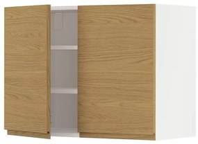 METOD ντουλάπι τοίχου με ράφια/2 πόρτες, 80x60 cm 695.389.08