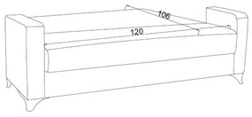 Σετ σαλονιού Vox 2τεμ ύφασμα σε κρεμ απόχρωση 214x83x82 εκ.