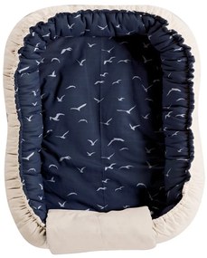 Βρεφική Φωλιά Ύπνου Nest 232 Blue-Beige Kentia 55x100cm 100% Βαμβάκι
