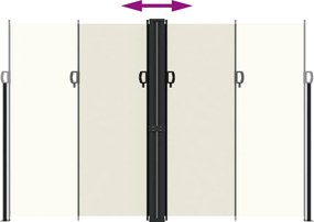 vidaXL Σκίαστρο Πλαϊνό Συρόμενο Κρεμ 220 x 600 εκ.