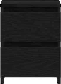 vidaXL Κομοδίνο Μαύρη Οξυά 30 x 30 x 40 cm Επεξεργασμένο ξύλο