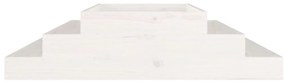 vidaXL Ζαρντινιέρα Λευκή 110 x 110 x 27 εκ. από Μασίφ Ξύλο Πεύκου