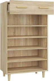 vidaXL Παπουτσοθήκη Sonoma Δρυς 60x35x105 εκ. από Επεξεργασμένο Ξύλο