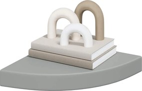 vidaXL Ράφια Τοίχου Γωνιακά 4 τεμ. Γκρι 25x25x3,8 εκ. MDF