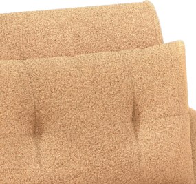 vidaXL Love seat με κουμπιά Μπεζ 117 x 67 x 77 εκ. Μπουκλέ