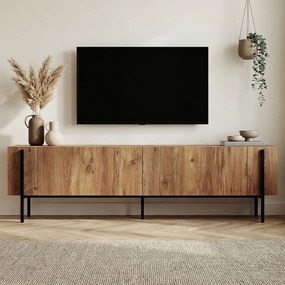 Έπιπλο Τηλεόρασης Atlantic Πεύκο / Μαύρο GROOA 180x30x45