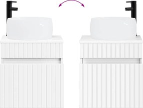 vidaXL Επιτοίχιος νιπτήρας βανίλιας Λευκό 49 x 44,5 x 66 εκ