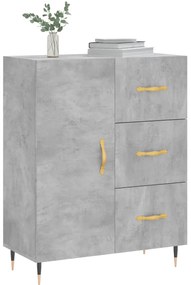 vidaXL Ντουλάπι Γκρι Σκυροδέματος 69,5x34x90 εκ. Επεξεργασμένο Ξύλο