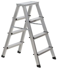 Perilla Σκάλα Double Step Αλουμινίου 4+4 Σκαλοπάτια 82,5εκ.