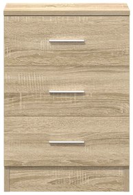 vidaXL Κομοδίνο Χρώμα Sonoma Δρυς 38 x 35 x 56 εκ. από Επεξ. Ξύλο