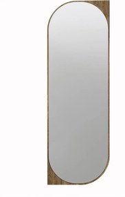 Stewehome Καθρέφτης με καρυδί πλαίσιο 52x152x152 cm