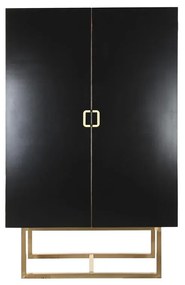 Ντουλάπι DKD Home Decor   110 x 50 x 180 cm Μαύρο Μέταλλο Λεύκες