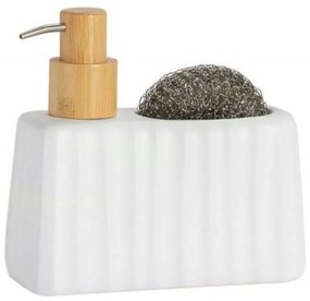 Δοχείο Κρεμοσάπουνου Με Θήκη Για Σφουγγάρι LBTAH-CC22185 17,5x7,5x16cm 150ml Multi Andrea House Polyresin,Ξύλο