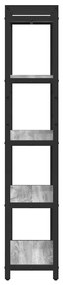 vidaXL Βιβλιοθήκη Γκρι sonoma 60 x 30 x 153 εκ Επεξεργασμένο ξύλο