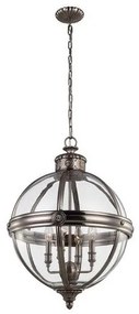 Κρεμαστό Φωτιστικό Οροφής 4xE14 Φ50cm Adams Elstead Lighting FE-ADAMS-4P-ANL Νίκελ Ματ
