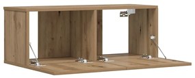 vidaXL Επίτοιχο ντουλάπι τηλεόρασης Artisan Oak 80x30x30 cm