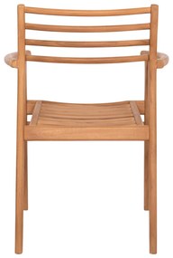 Πολυθρόνα MOOSEN Μασίφ Ξύλο Teak Φυσικό 59x60x78,5Υ εκ. 2αδα 59x60x78.5 εκ.