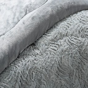Κουβερτοπάπλωμα King Size (240x260) Silk Fashion Plush Blue Silver