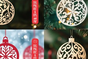 Σετ των 3 Intra απο ξύλο plywood 3mm-4mm πάχος Χριστουγεννιάτικων Διακοσμήσεων Δίασταση 8x8 cm INTRAFABR-104533706