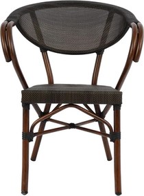 ΠΟΛΥΘΡΟΝΑ ΑΛΟΥΜΙΝΙΟΥ CLAY BAMBOO LOOK ΚΑΦΕ ΜΕ TEXTLINE HM5025 60,5x59x81Υ