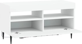 vidaXL Ντουλάπα LED Τηλεόρασης Λευκό Επεξεργασμένο Ξύλο