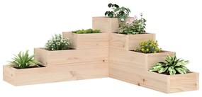 Ζαρντινέρα Κήπου 4 Επιπέδων 80,5x79x36 εκ. Μασίφ Ξύλο Πεύκου