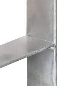 vidaXL Στηρίγματα Περίφραξης 6 τεμ. Ασημί 9x6x60 εκ. Γαλβανισμ. Ατσάλι