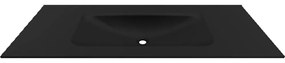 Νιπτήρας Ένθετος Επίπλου Μονός Anim 120 BDVIV120BK46 120,5x46,5x12cm Black Karag Τεχνογρανίτης