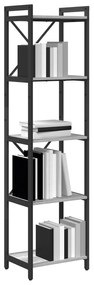 vidaXL Βιβλιοθήκη Γκρι sonoma 40 x 30 x 153 εκ Επεξεργασμένο ξύλο