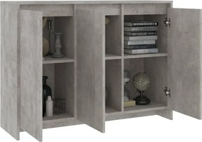 vidaXL Ντουλάπι Γκρι Σκυροδέματος 102x33x75 εκ. Επεξεργασμένο Ξύλο