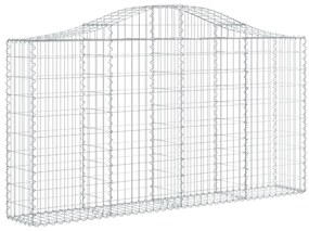 vidaXL Συρματοκιβώτια Τοξωτά 10 τεμ. 200x30x100/120 εκ. Γαλβαν. Ατσάλι