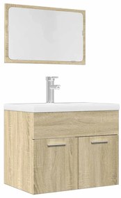 vidaXL Σετ Επίπλων Μπάνιου 2 Τεμαχίων Sonoma Δρυς Επεξεργασμένο Ξύλο