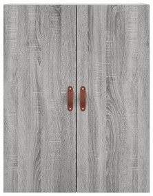 vidaXL Ντουλάπι Γκρι Sonoma 69,5 x 34 x 180 εκ. Επεξεργασμένο Ξύλο