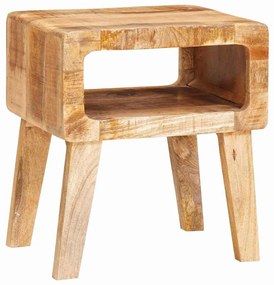 vidaXL Τραπέζια άκρης με ράφι 40 x 32 x 46 εκ Μασίφ ξύλο μάνγκο