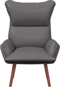 vidaXL Πολυθρόνα Γκρι 69 x 74 x 93 εκ. Δερματίνη