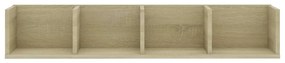vidaXL Ράφι Τοίχου για CD Sonoma Δρυς 100 x 18 x 18 εκ. από Επεξ. Ξύλο