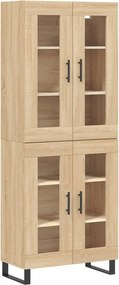 vidaXL Ντουλάπι Sonoma δρυς 69,5 x 34 x 180 εκ. από Επεξεργασμένο Ξύλο